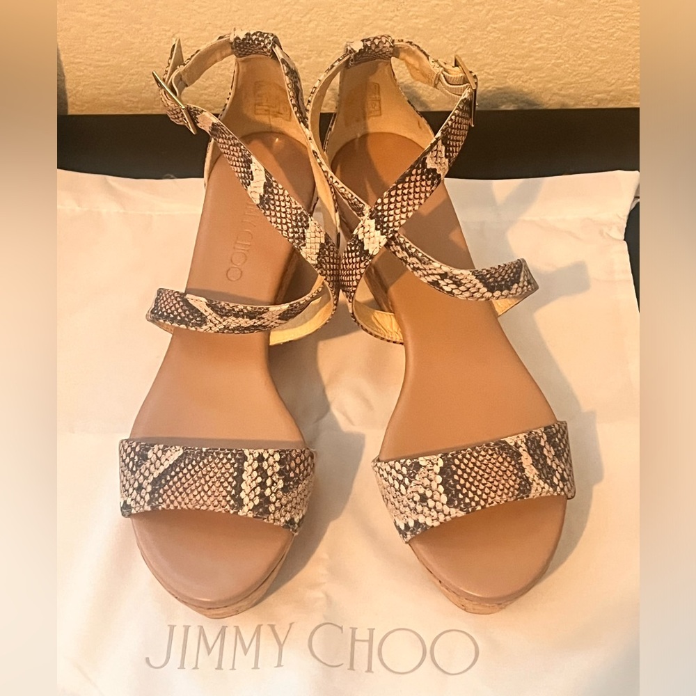 Jimmy Choo Wedge Sandal size 8 US or size 38 European- Brand New.